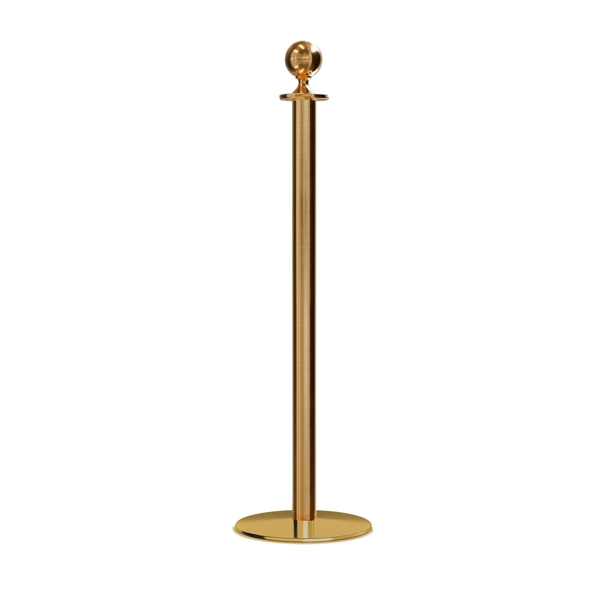 Ball Top Rope Stanchion with Low Profile Base - Montour Line CXLine - Crowd Control Warehouse