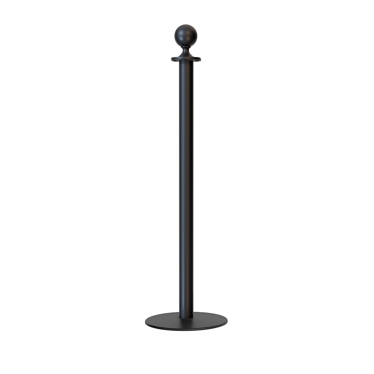 Ball Top Rope Stanchion with Low Profile Base - Montour Line CXLine - Crowd Control Warehouse