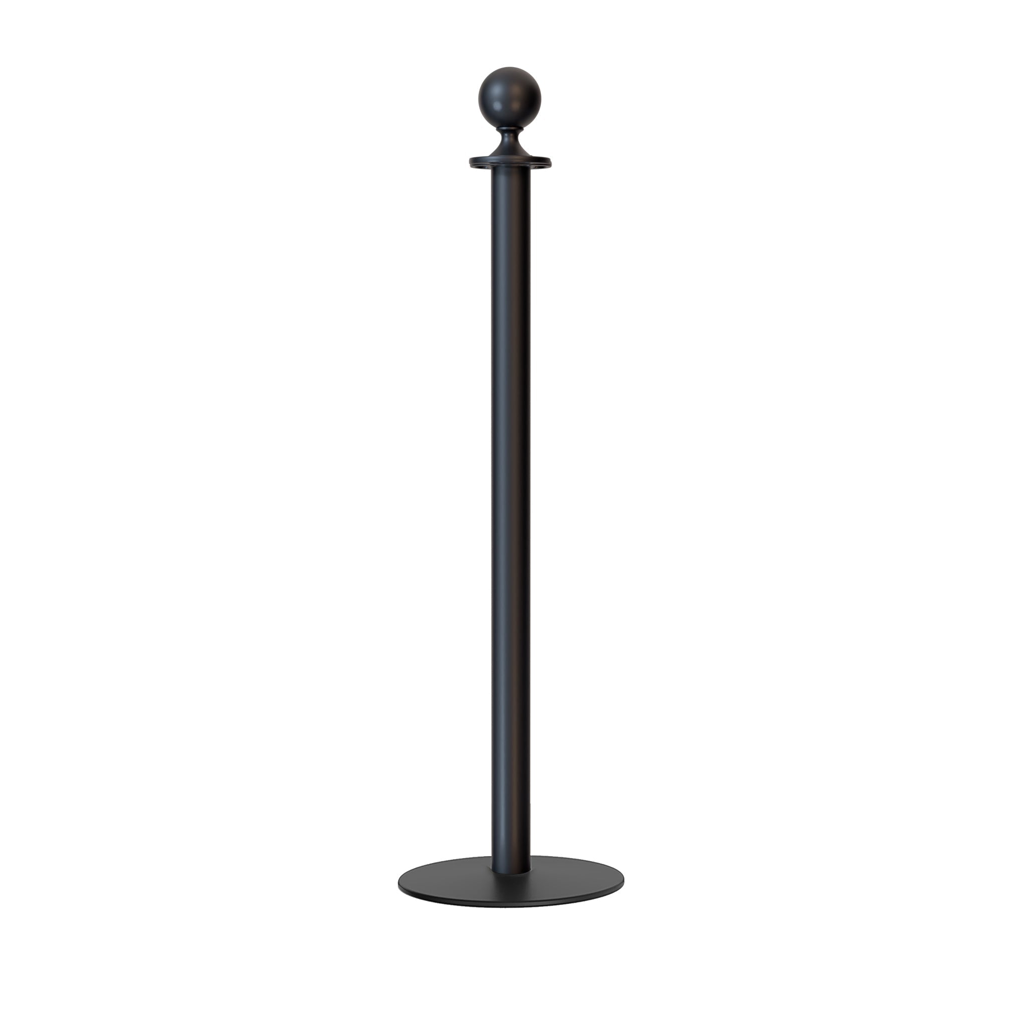 Ball Top Rope Stanchion with Low Profile Base - Montour Line CXLine - Crowd Control Warehouse