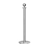 Ball Top Rope Stanchion with Low Profile Base - Montour Line CXLine - Crowd Control Warehouse