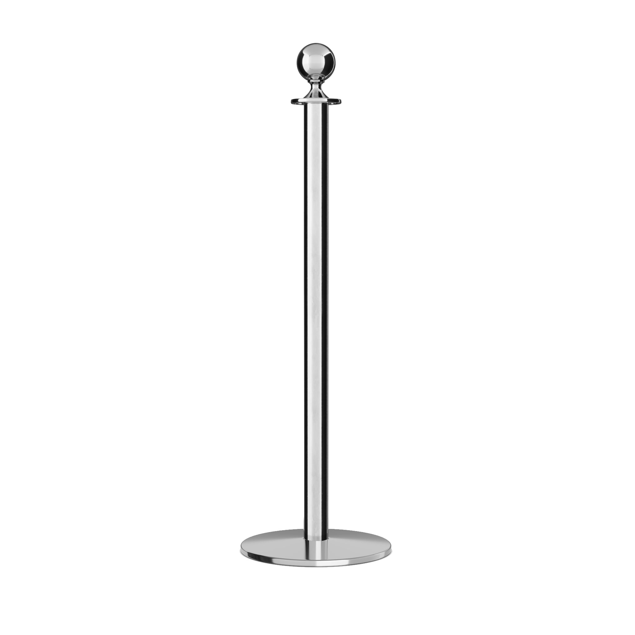 Ball Top Rope Stanchion with Low Profile Base - Montour Line CXLine - Crowd Control Warehouse