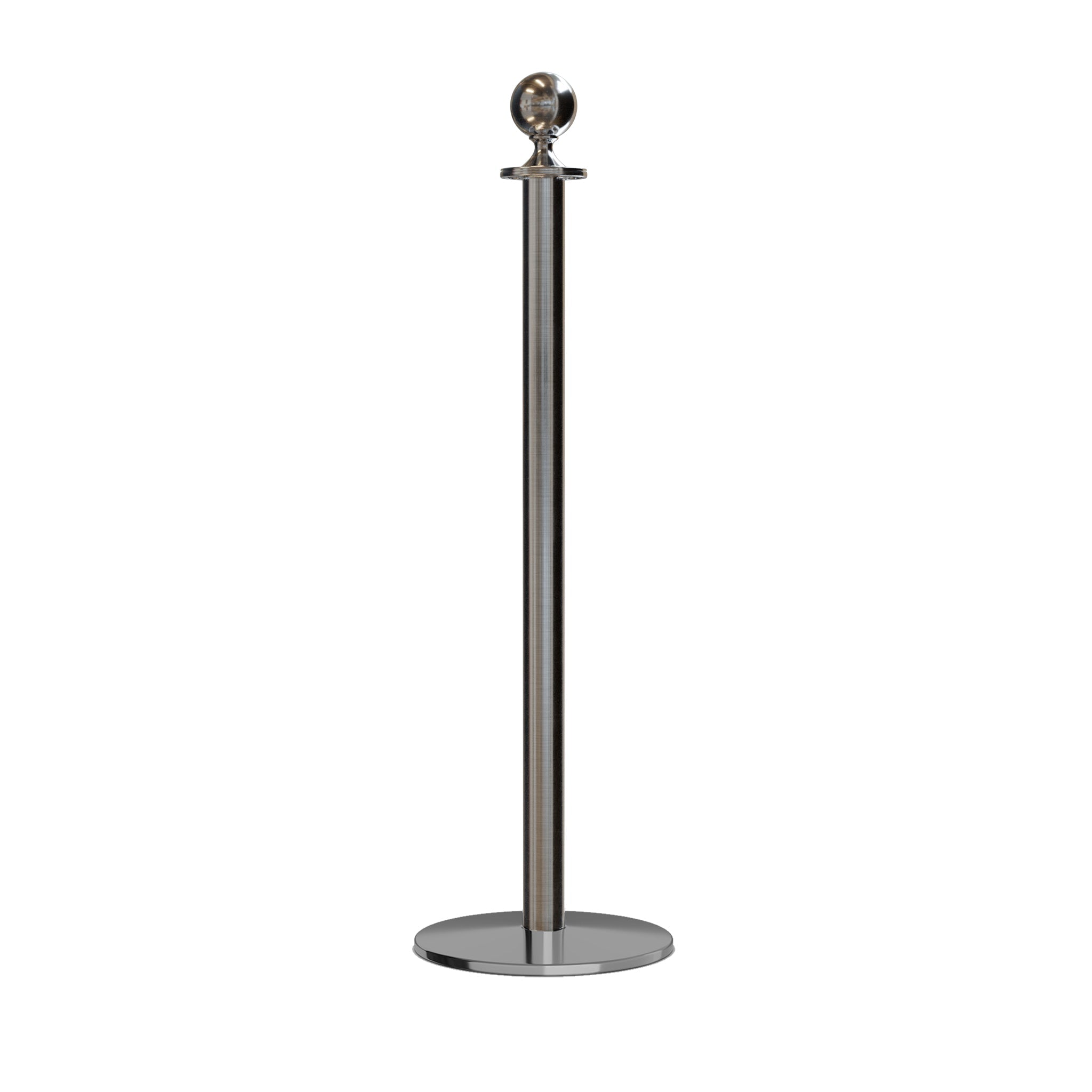Ball Top Rope Stanchion with Low Profile Base - Montour Line CXLine - Crowd Control Warehouse