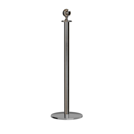 Ball Top Rope Stanchion with Low Profile Base - Montour Line CXLine - Crowd Control Warehouse
