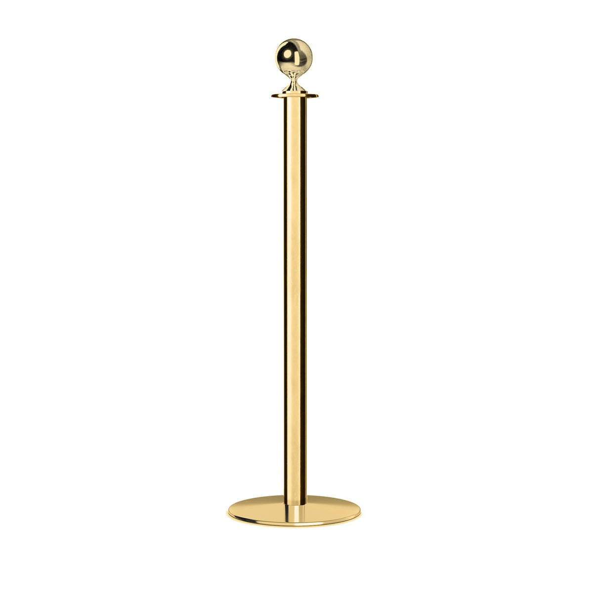 Ball Top Rope Stanchion with Low Profile Base - Montour Line CXLine - Crowd Control Warehouse