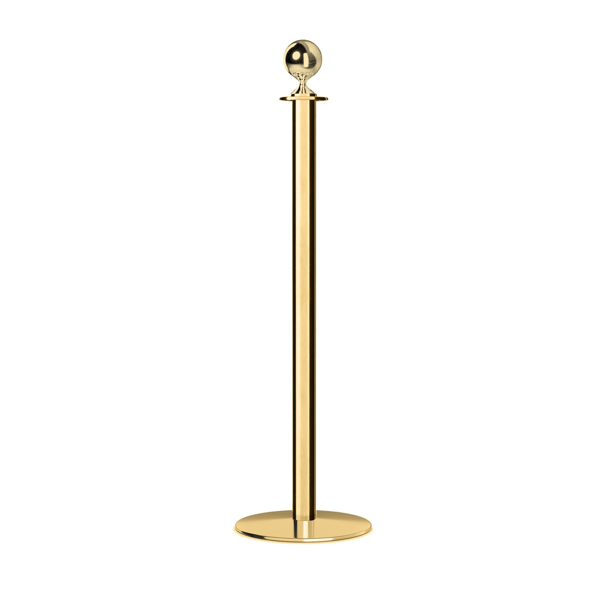 Ball Top Rope Stanchion with Low Profile Base - Montour Line CXLine - Crowd Control Warehouse