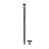 Ball Top Rope Stanchion with Removable Base - Montour Line CXlineR - Crowd Control Warehouse