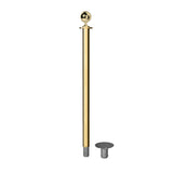 Ball Top Rope Stanchion with Removable Base - Montour Line CXlineR - Crowd Control Warehouse