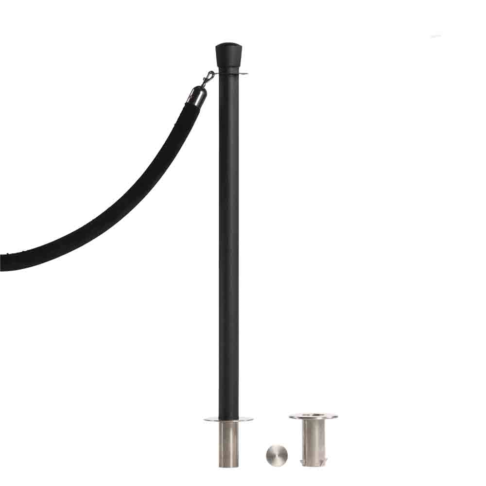 Ball Top Rope Stanchion with Removable Base - Montour Line CXlineR - Crowd Control Warehouse