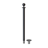 Ball Top Rope Stanchion with Removable Base - Montour Line CXlineR - Crowd Control Warehouse