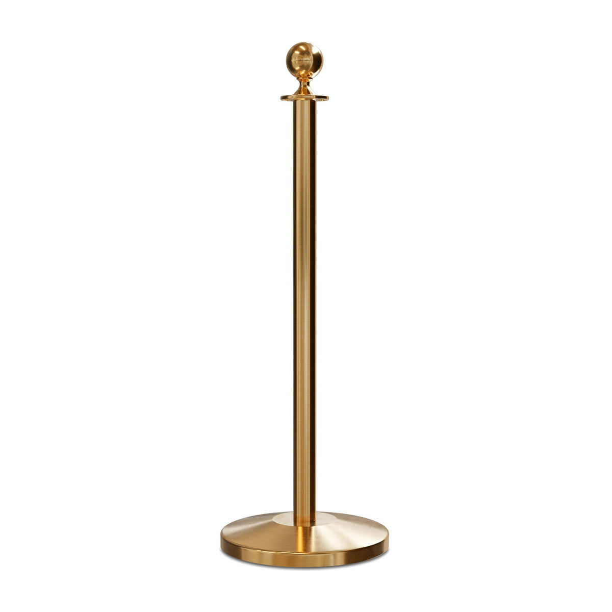Ball Top Rope Stanchion with Sloped Base - Montour Line CLine - Crowd Control Warehouse