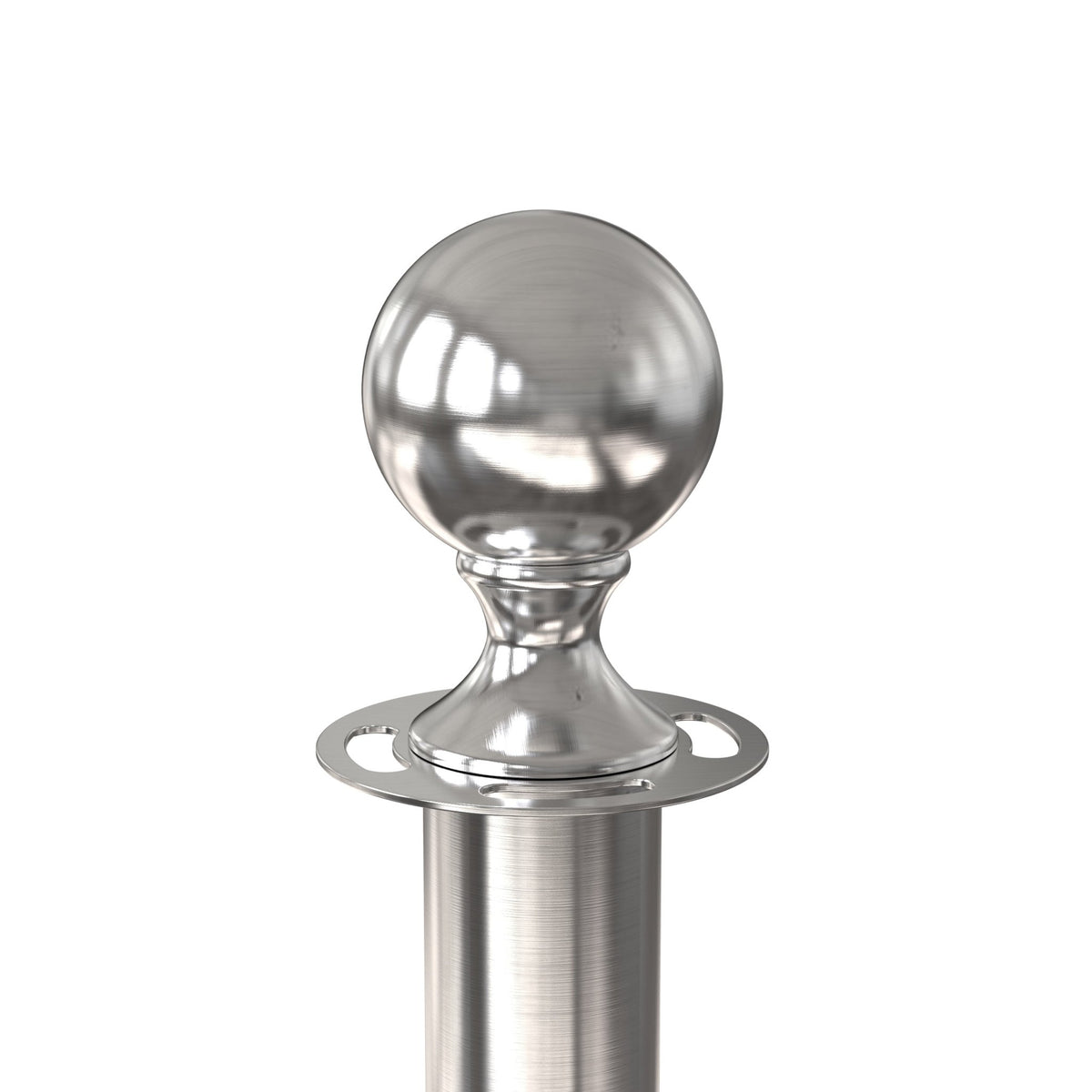 Ball Top Rope Stanchion with Sloped Base - Montour Line CLine - Crowd Control Warehouse