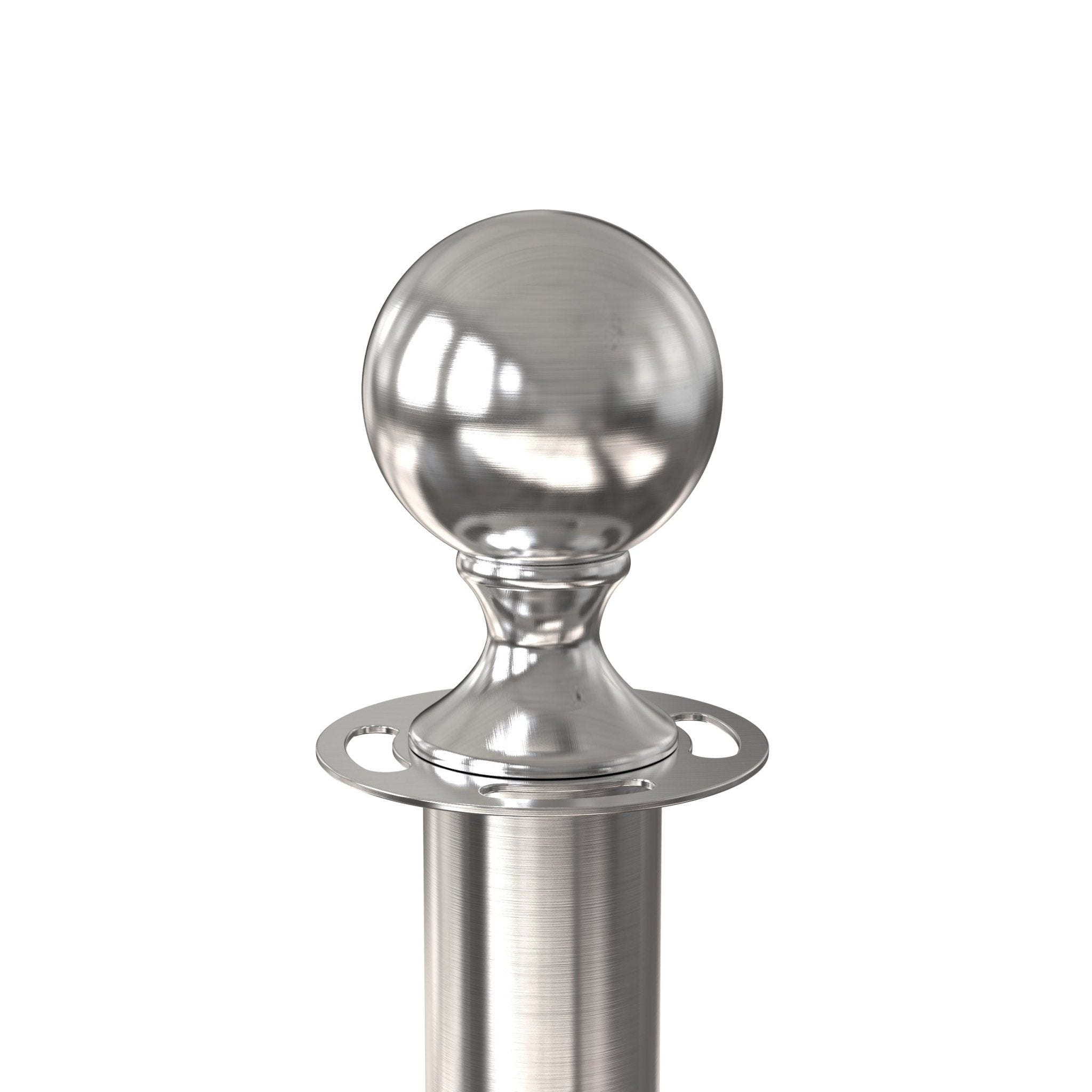 Ball Top Rope Stanchion with Sloped Base - Montour Line CLine - Crowd Control Warehouse