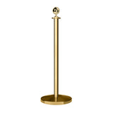 Ball Top Rope Stanchion with Sloped Base - Montour Line CLine - Crowd Control Warehouse