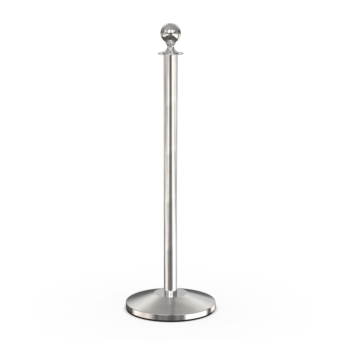 Ball Top Rope Stanchion with Sloped Base - Montour Line CLine - Crowd Control Warehouse