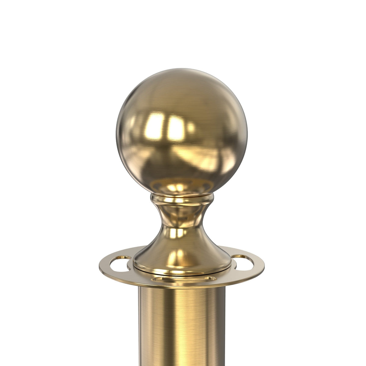 Ball Top Rope Stanchion with Sloped Base - Montour Line CLine - Crowd Control Warehouse