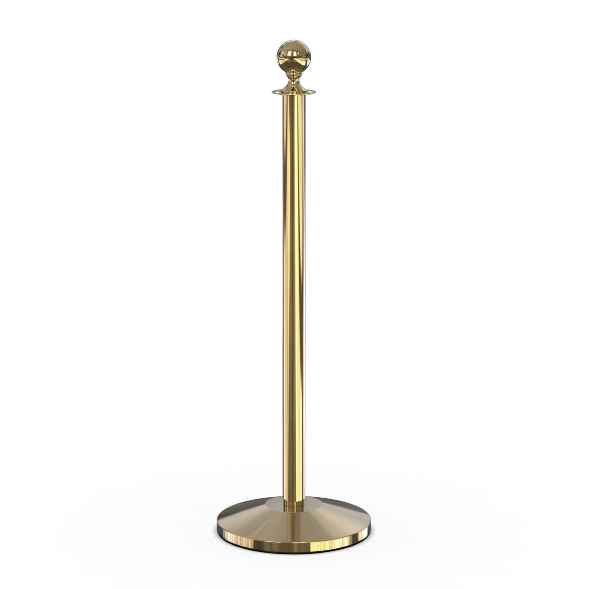 Ball Top Rope Stanchion with Sloped Base - Montour Line CLine - Crowd Control Warehouse