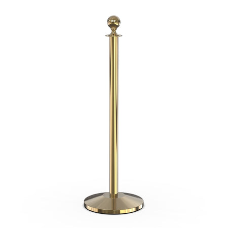 Ball Top Rope Stanchion with Sloped Base - Montour Line CLine - Crowd Control Warehouse