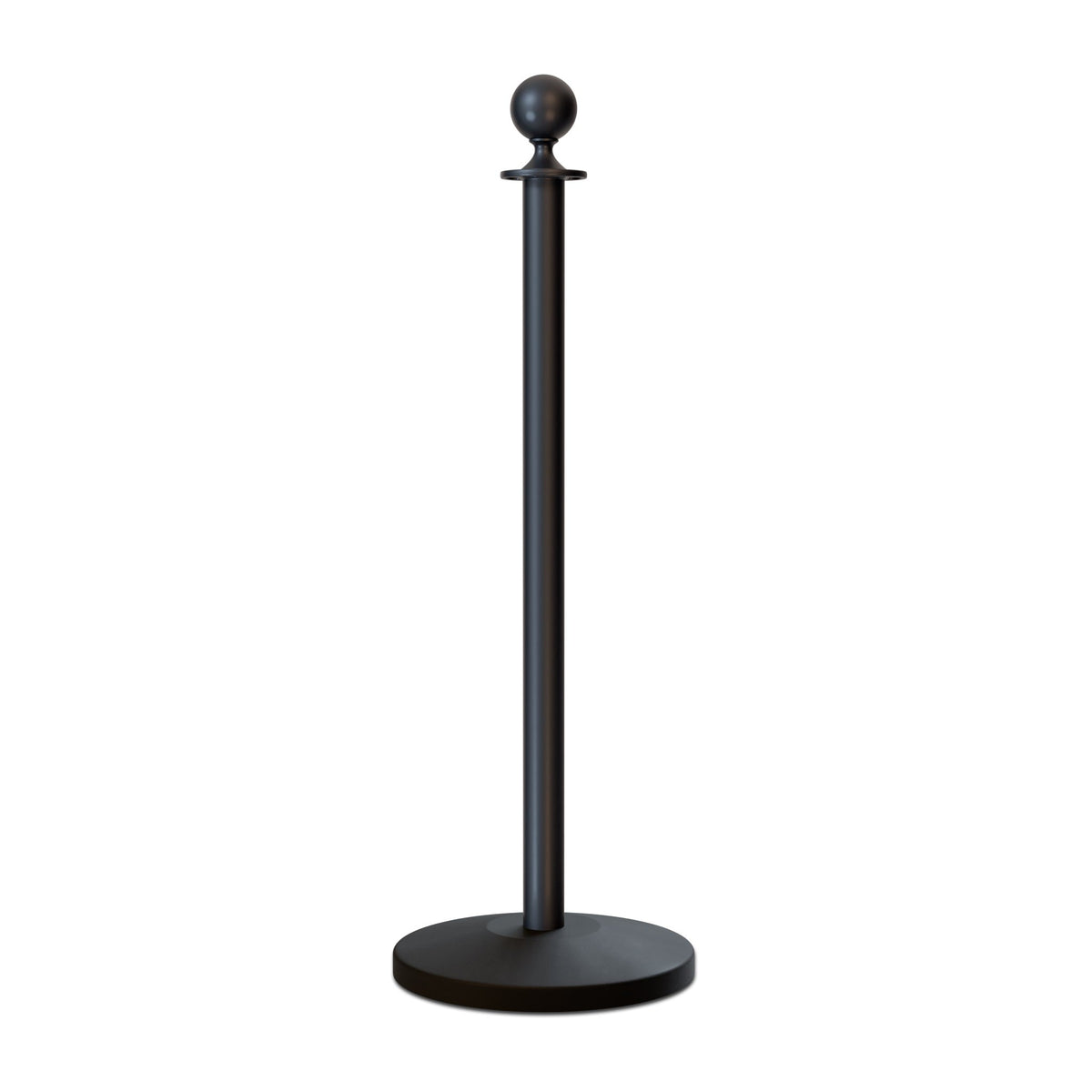 Ball Top Rope Stanchion with Sloped Base - Montour Line CLine - Crowd Control Warehouse