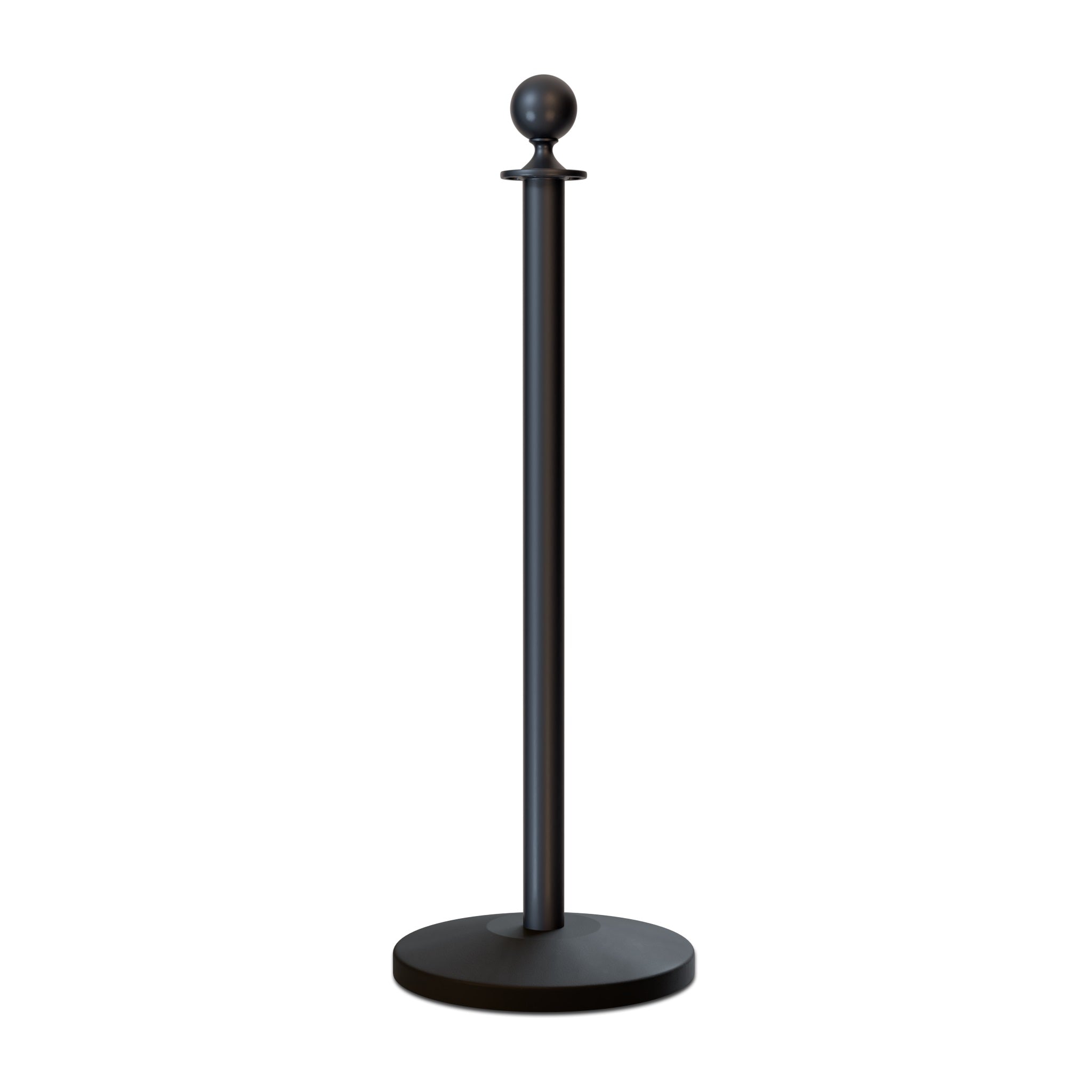 Ball Top Rope Stanchion with Sloped Base - Montour Line CLine - Crowd Control Warehouse