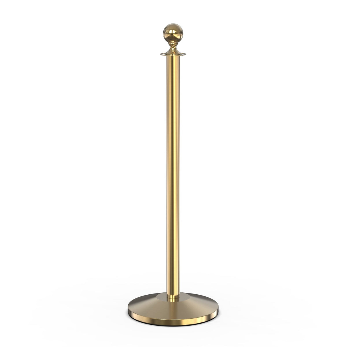 Ball Top Rope Stanchion with Sloped Base - Montour Line CLine - Crowd Control Warehouse