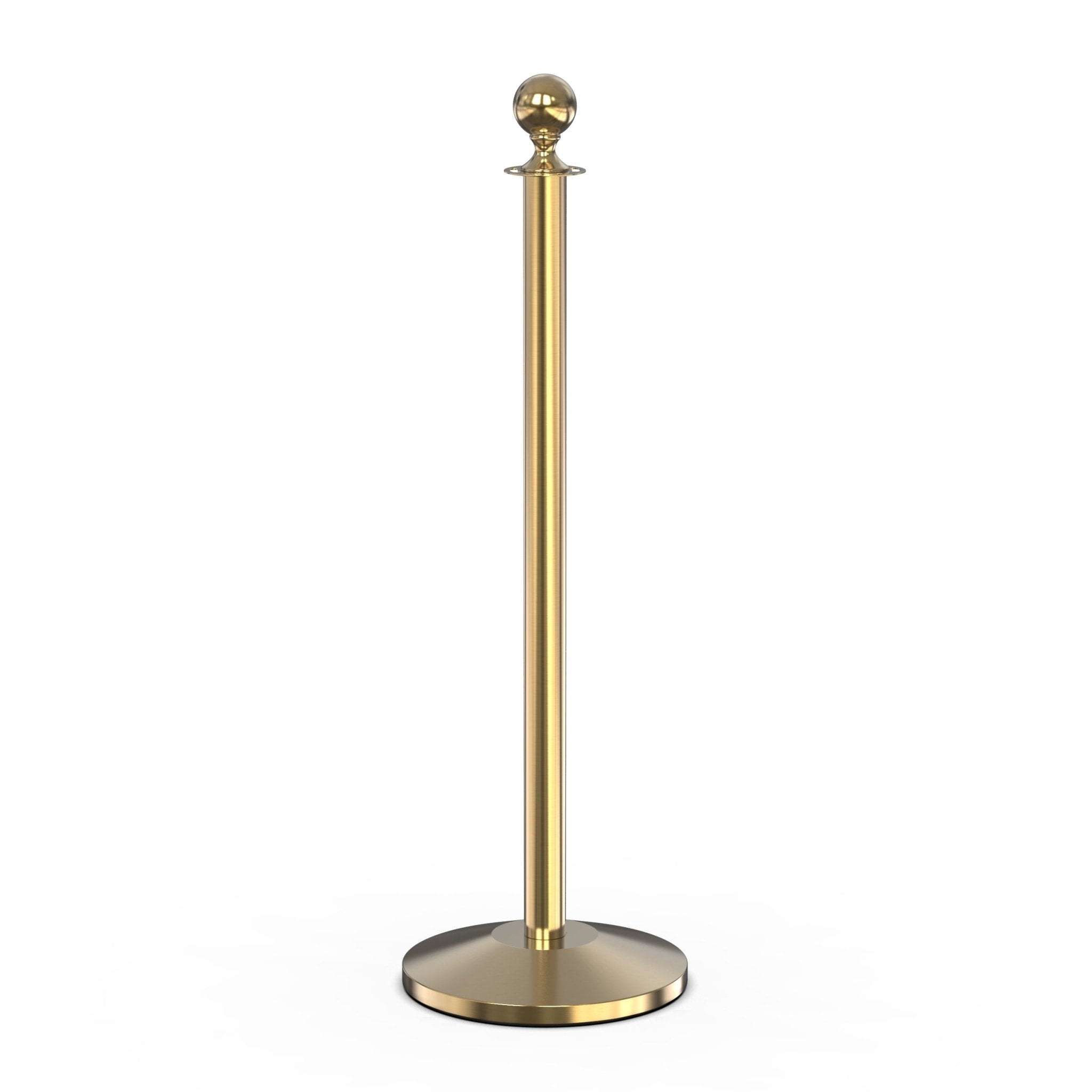 Ball Top Rope Stanchion with Sloped Base - Montour Line CLine - Crowd Control Warehouse