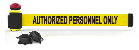 Banner Stakes 7' Magnetic Wall Mount Barrier with Red Strobe Light Kit - Crowd Control Warehouse