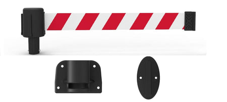 Banner Stakes PLUS Line 15' Belt Fixed Wall Mount System - Crowd Control Warehouse
