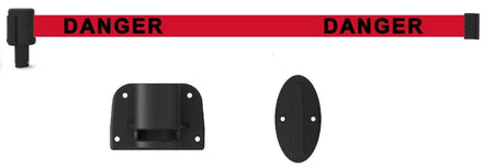 Banner Stakes PLUS Line 15' Belt Fixed Wall Mount System - Crowd Control Warehouse