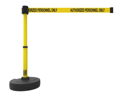 Banner Stakes PLUS Line Stanchion with 15 ft Belt Head, Stake, and Base - Crowd Control Warehouse