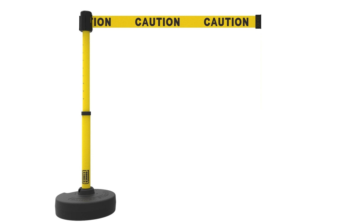 Banner Stakes PLUS Line Stanchion with 15 ft Belt Head, Stake, and Base - Crowd Control Warehouse
