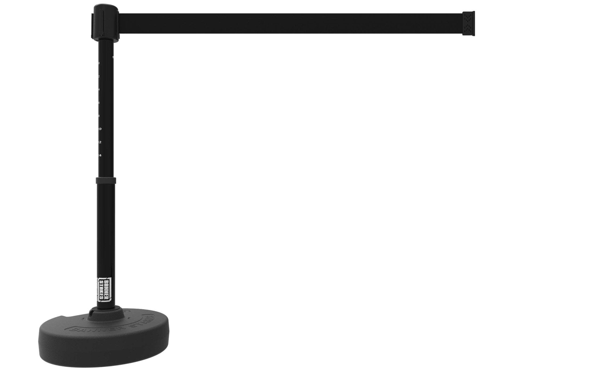 Banner Stakes PLUS Line Stanchion with 15 ft Belt Head, Stake, and Base - Crowd Control Warehouse