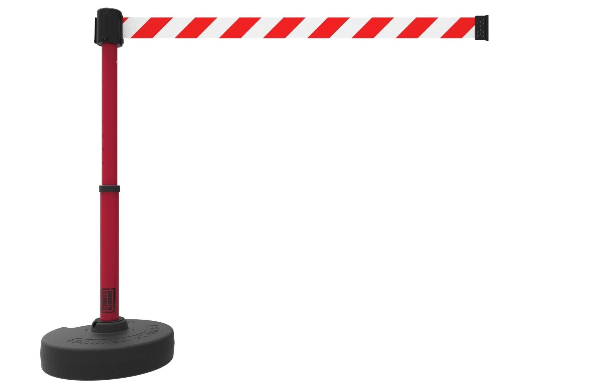Banner Stakes PLUS Line Stanchion with 15 ft Belt Head, Stake, and Base - Crowd Control Warehouse