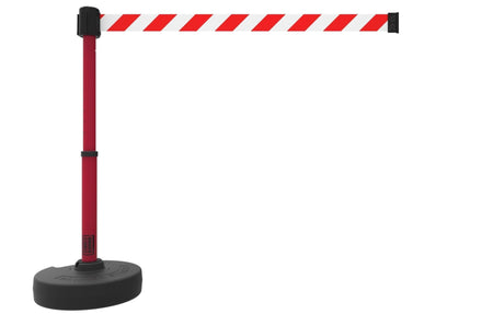 Banner Stakes PLUS Line Stanchion with 15 ft Belt Head, Stake, and Base - Crowd Control Warehouse