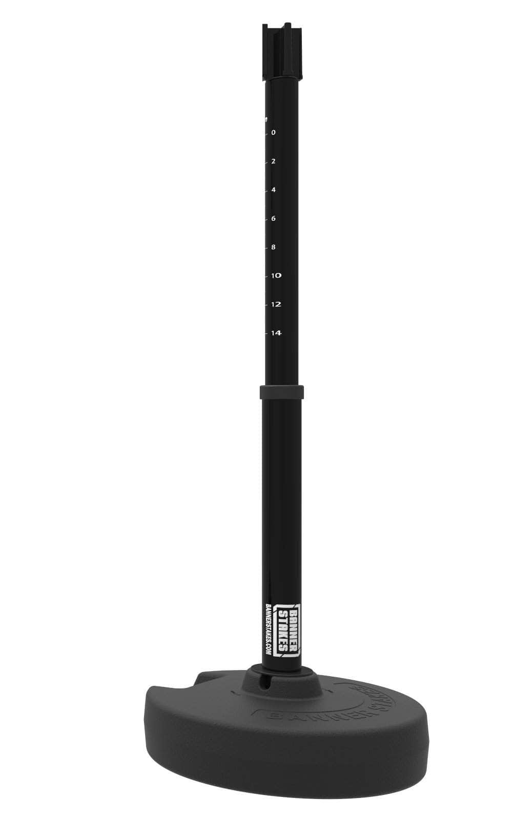 Banner Stakes PLUS Line Stanchion with Receiver Head, Stake, and Base - Crowd Control Warehouse