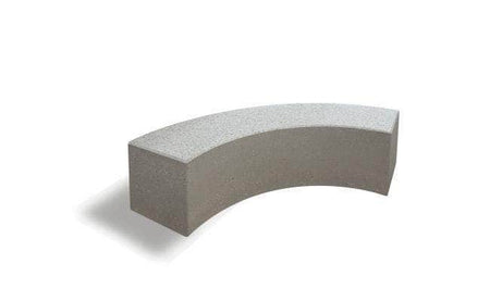 Basic Modern 74 in. Curved Concrete Park Bench - Crowd Control Warehouse