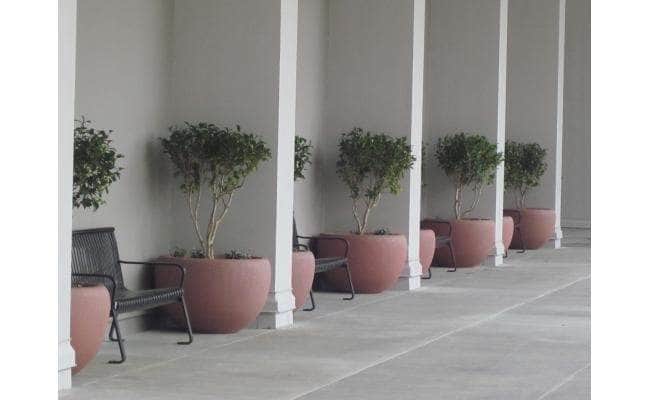 Beltless Round Concrete Planter - Crowd Control Warehouse