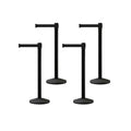 Set of (4) CCW Series RBB-100 Retractable Belt Barriers - 11 Ft. Belt