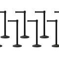 Set of (8) CCW Series Retractable Belt Barriers - 11 Ft. Belts