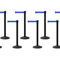 Set of (8) CCW Series Retractable Belt Barriers - 11 Ft. Belts