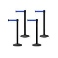 Set of (4) CCW Series RBB-100 Retractable Belt Barriers - 11 Ft. Belt