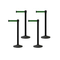 Set of (4) CCW Series RBB-100 Retractable Belt Barriers - 11 Ft. Belt