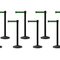 Set of (8) CCW Series Retractable Belt Barriers - 11 Ft. Belts