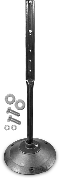 Black Sign Stand & 24lbs Round Black Steel Base - Crowd Control Warehouse