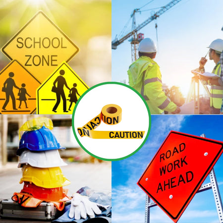 Caution Tape, 2.0 mil x 1000 Ft. x 3 Inch, Black Text Color - Trafford Industrial - Crowd Control Warehouse