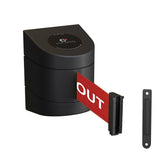 CCW Series WMB - 220 - Wall Mounted Retractable Belt Barrier With Black Fixed ABS Case - 7.5, 10, 13, & 15 Ft. Belts - Crowd Control Warehouse