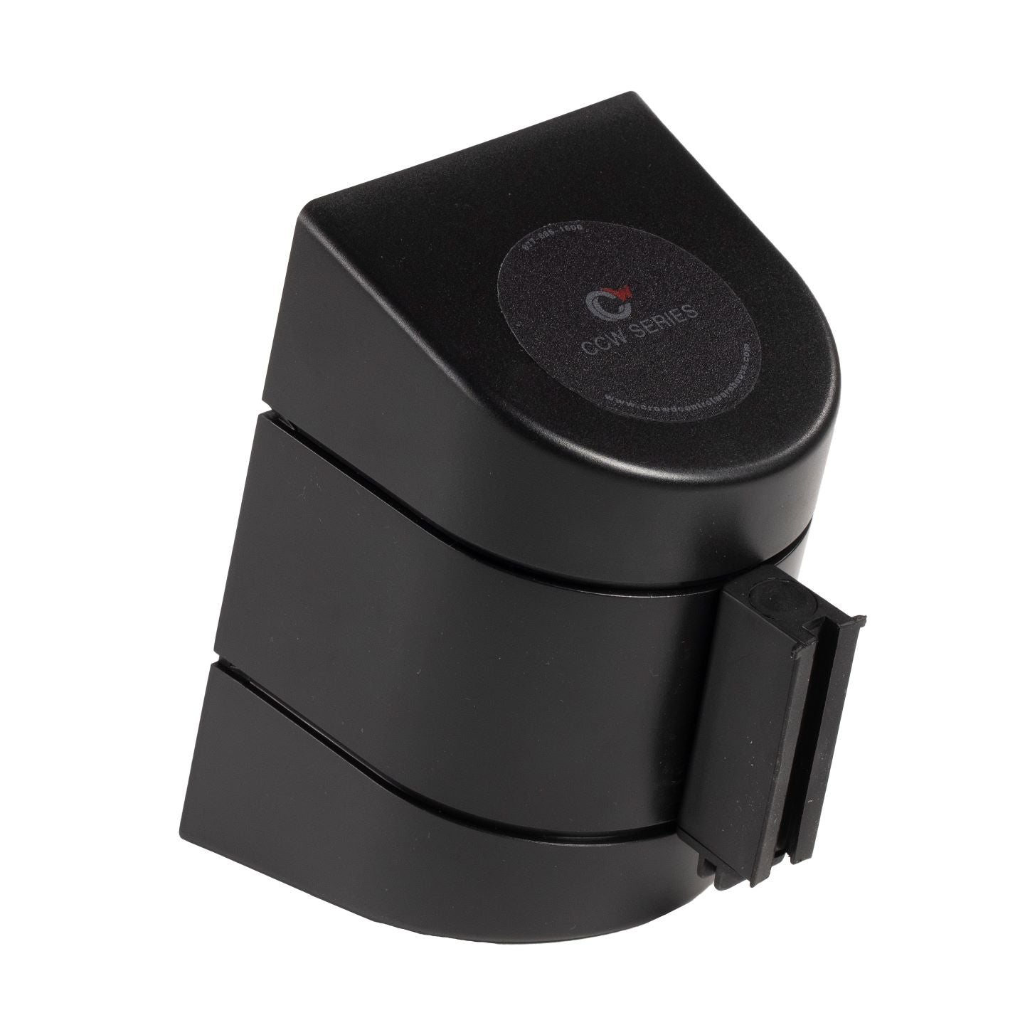 CCW Series WMB - 230 - Wall Mounted Retractable Belt Barrier With Black Fixed ABS Case - 20, 25 & 30 Ft. Belts - Crowd Control Warehouse