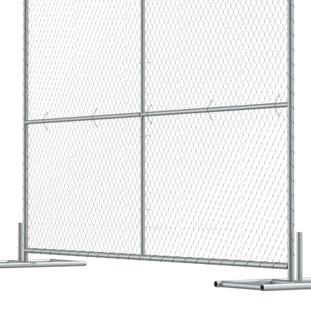 Chain Link Fence Panel Barrier Base - Trafford Industrial - Crowd Control Warehouse