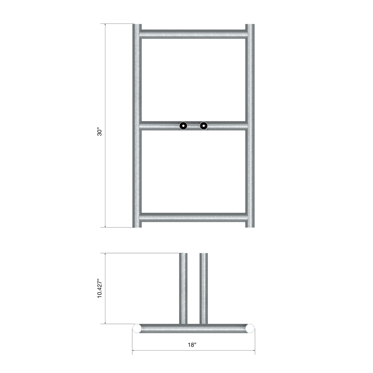Chain Link Fence Panel Barrier Base - Trafford Industrial - Crowd Control Warehouse