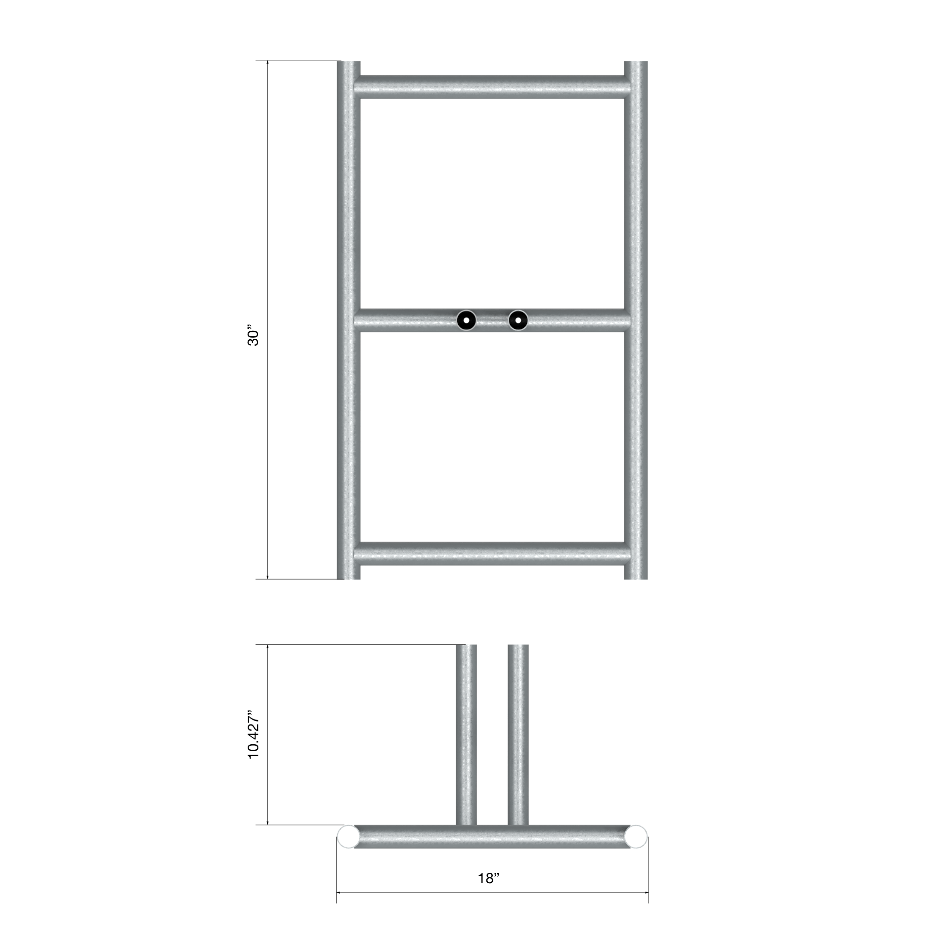 Chain Link Fence Panel Barrier Base - Trafford Industrial - Crowd Control Warehouse