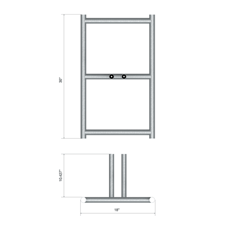 Chain Link Fence Panel Barrier Base - Trafford Industrial - Crowd Control Warehouse